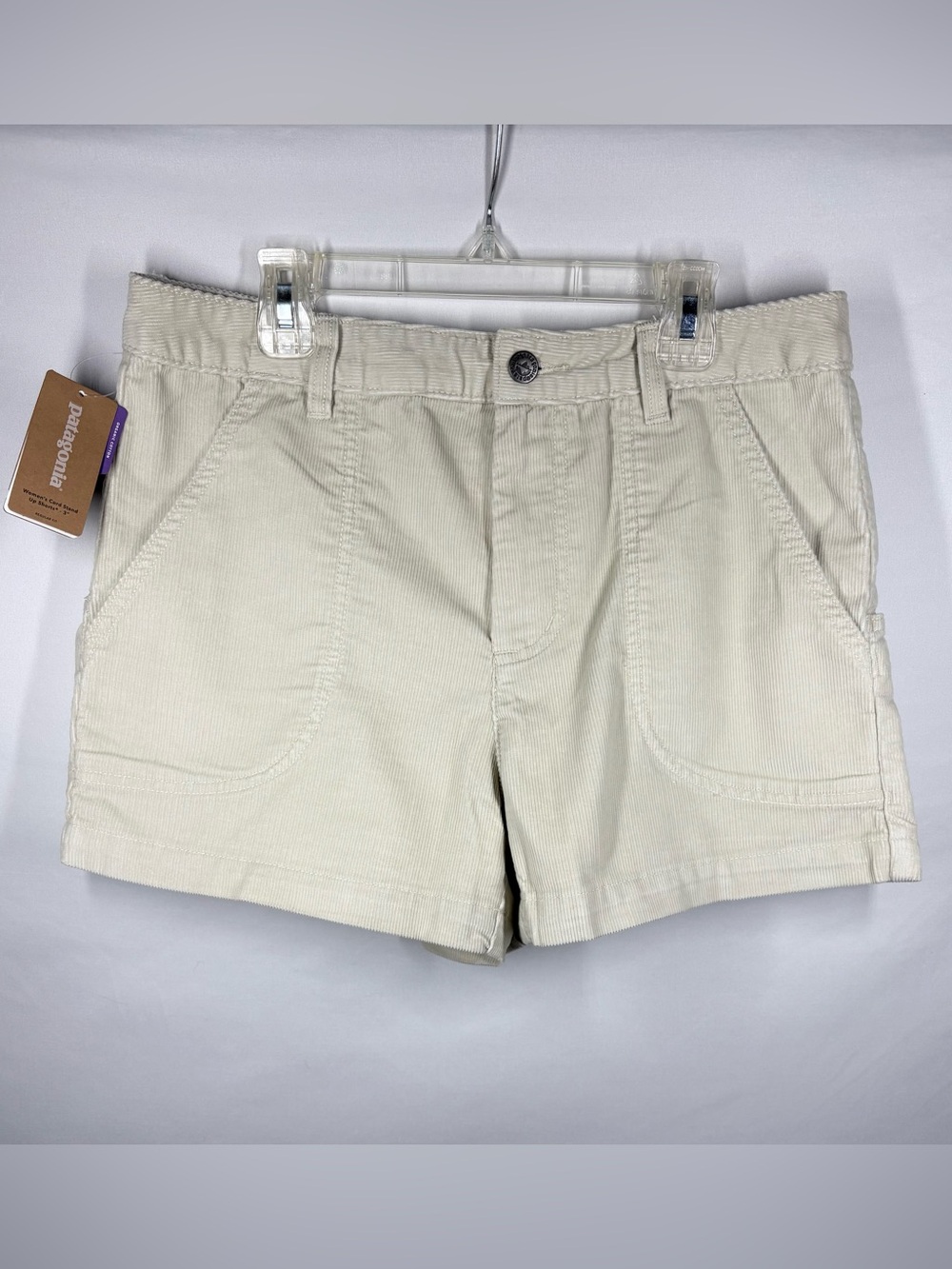 NWT Patagonia Corduroy Shorts in Beige/Cream. 3” Inseam. Size 8